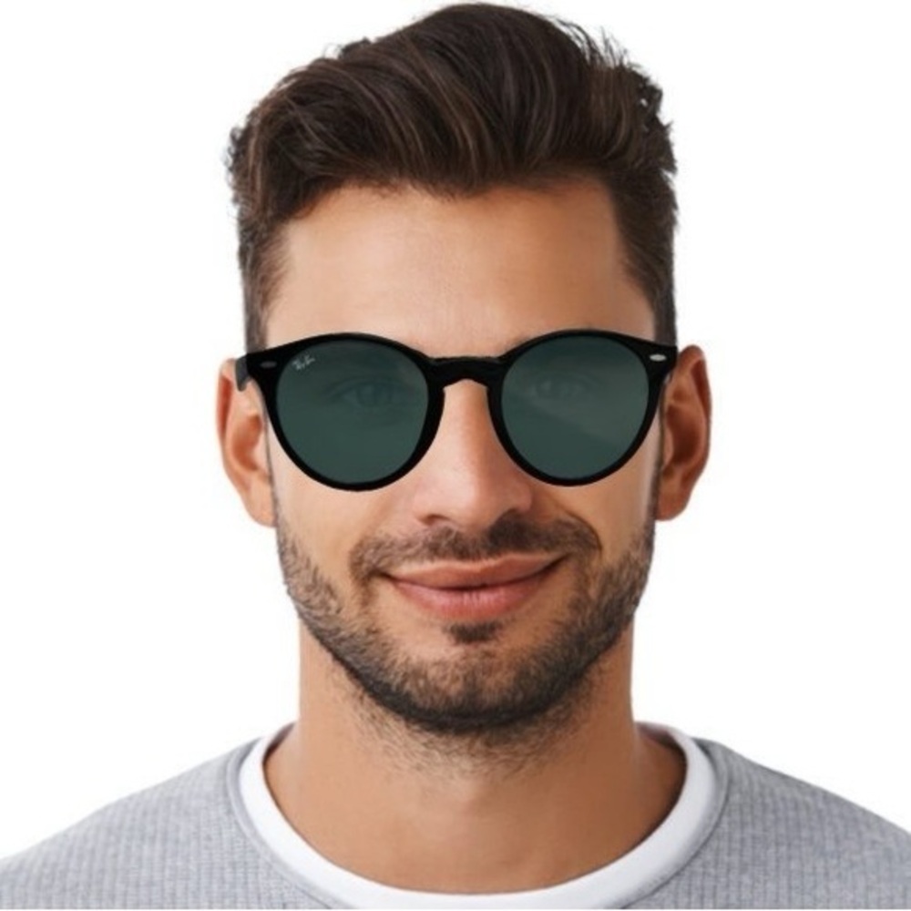Ray-Ban Liteforce Navy Blue RB4296 Unisex Round RX‎ Sunglasses 50/21/150